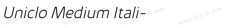Uniclo Medium Itali字体转换